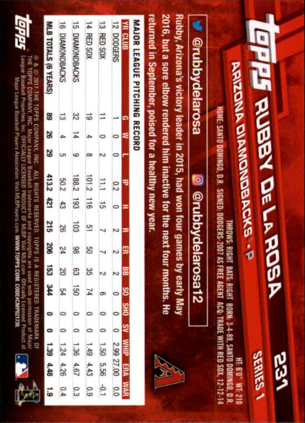 A0479- 2017 Topps Baseball Card #s 1-252 +Rookies -You Pick- 15+ FREE US SHIP - Picture 449 of 491