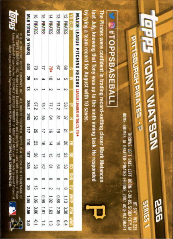 A0479- 2017 Topps Baseball Karten 253-509 + Rookies -du Pick- 15 + Gratis US - Bild 9 von 467