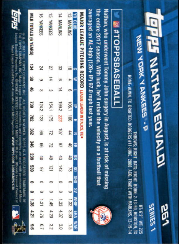 A0479- 2017 Topps Baseball Karten 253-509 + Rookies -du Pick- 15 + Gratis US - Bild 19 von 467
