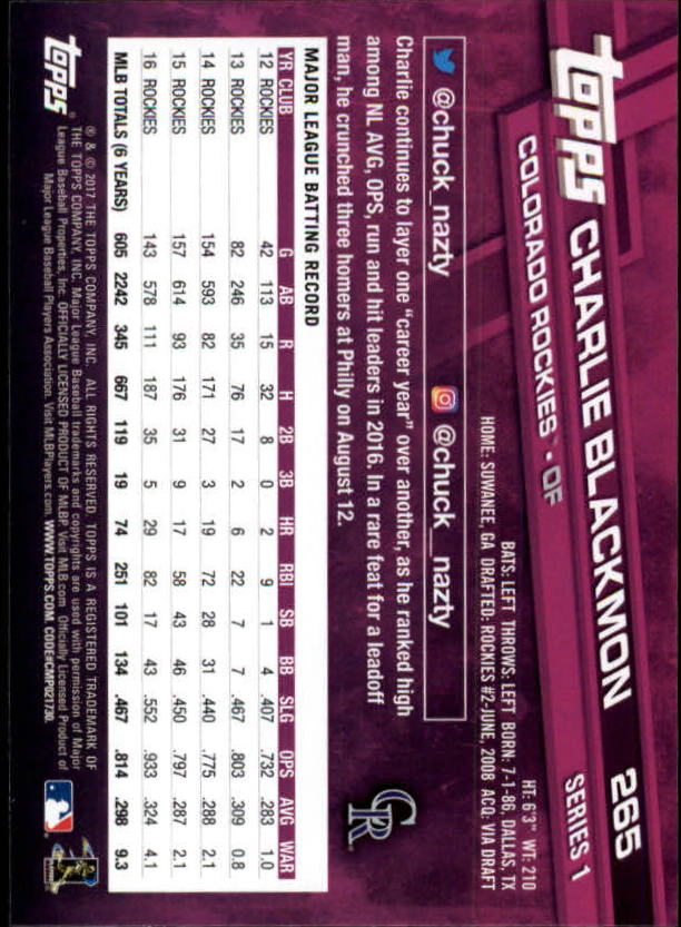 A0479- 2017 Topps Baseball Karten 253-509 + Rookies -du Pick- 15 + Gratis US - Bild 27 von 467