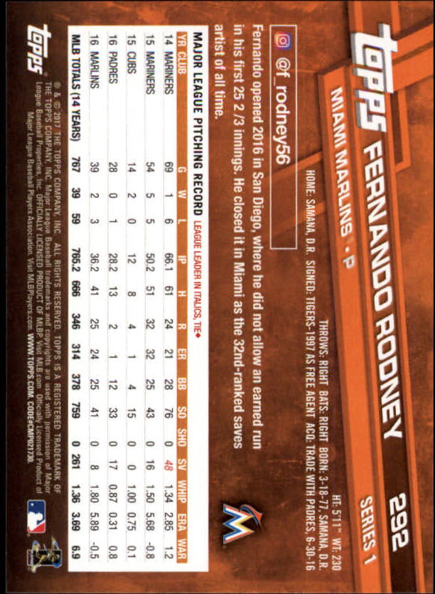 A0479- 2017 Topps Baseball Karten 253-509 + Rookies -du Pick- 15 + Gratis US - Bild 75 von 467