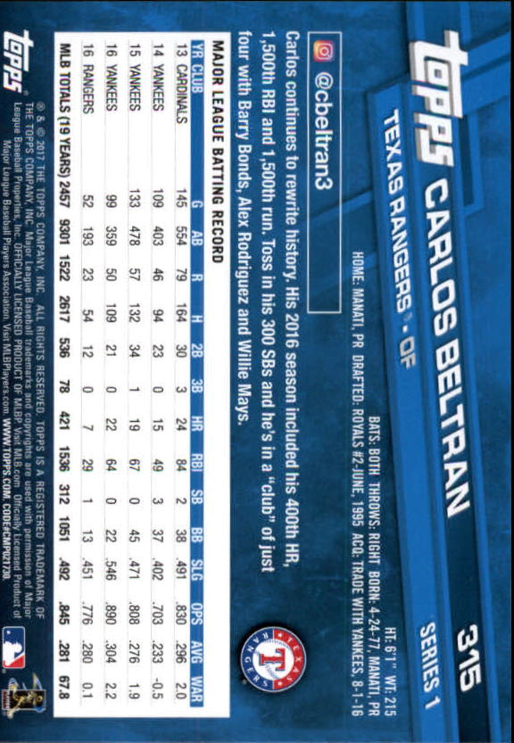 A0479- 2017 Topps Baseball Karten 253-509 + Rookies -du Pick- 15 + Gratis US - Bild 121 von 467