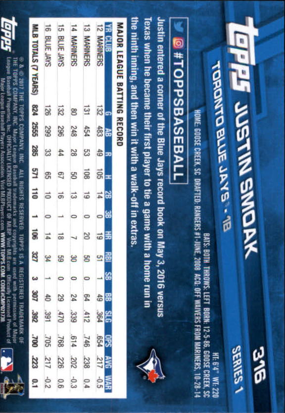 A0479- 2017 Topps Baseball Karten 253-509 + Rookies -du Pick- 15 + Gratis US - Bild 123 von 467