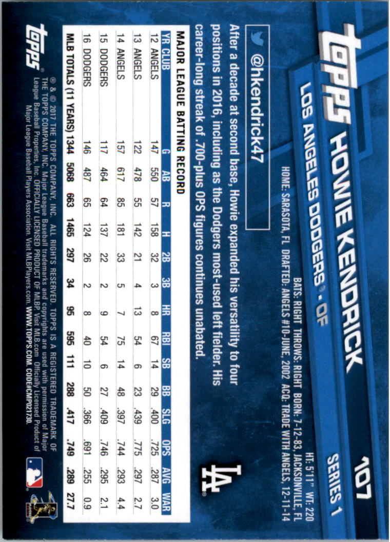 A0479- 2017 Topps Rainbow Foil Baseball #s 1-250 -You Pick- 15+ FREE US SHIP - Picture 140 of 351