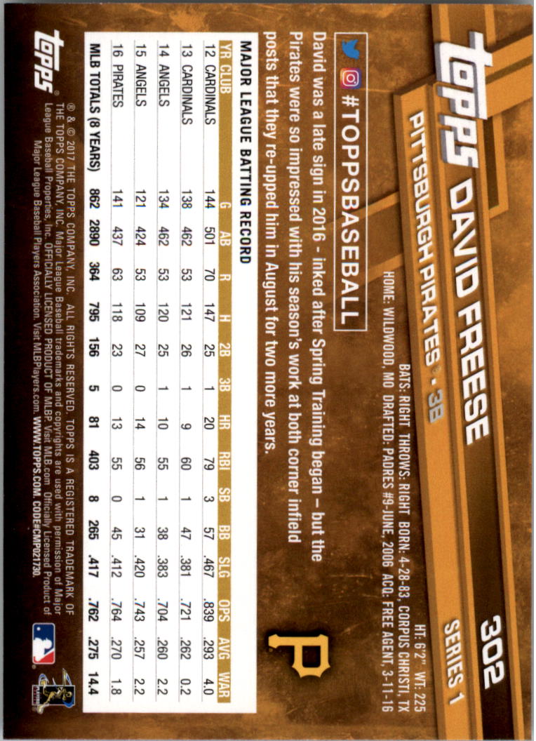 A0479- 2017 Topps Rainbow Foil Baseball #s 251-500 -You Pick- 15+ FREE US SHIP - Picture 80 of 257