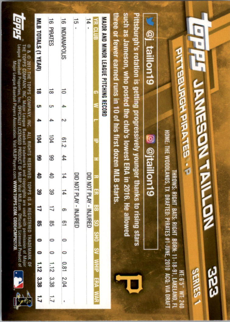 A0479- 2017 Topps Rainbow Foil Baseball #s 251-500 -You Pick- 15+ FREE US SHIP - Picture 112 of 257