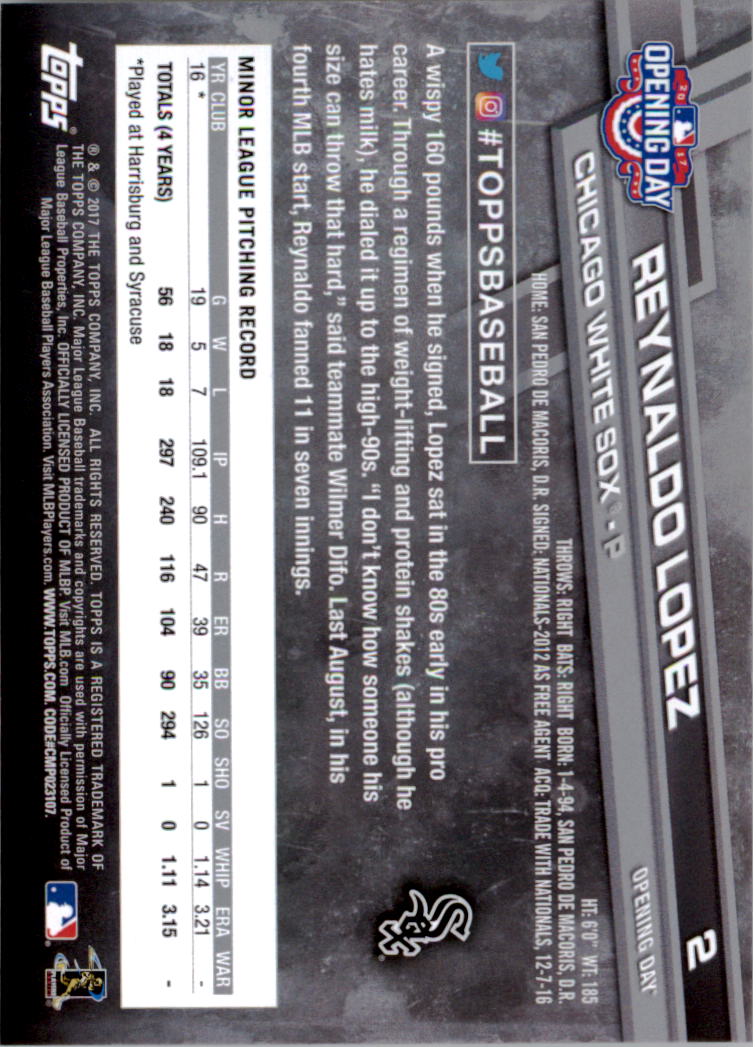 A3120- 2017 Topps Opening Day BB Card #s 1-200 -You Pick- 15+ FREE US SHIP - Picture 5 of 390