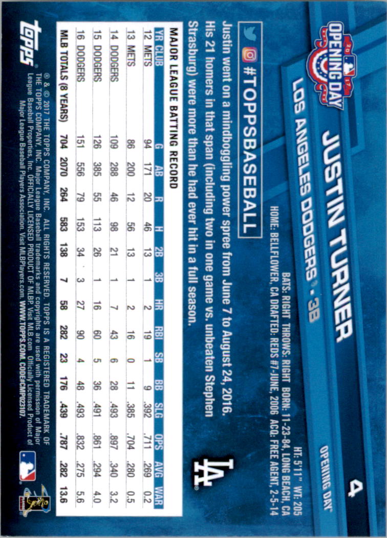 A3120- 2017 Topps Opening Day BB Card #s 1-200 -You Pick- 15+ FREE US SHIP - Picture 9 of 390