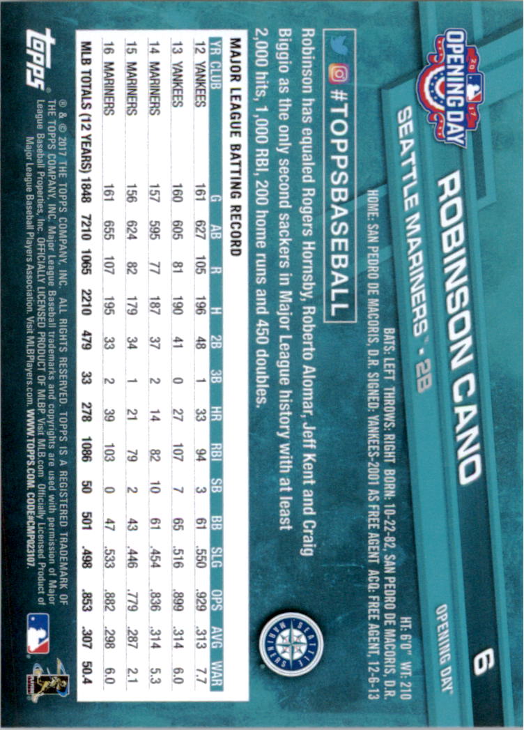 A3120- 2017 Topps Opening Day BB Card #s 1-200 -You Pick- 15+ FREE US SHIP - Picture 13 of 390