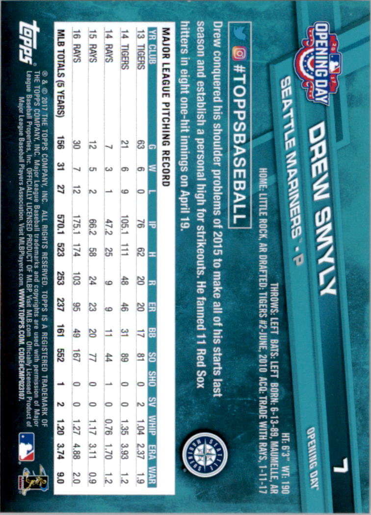A3120- 2017 Topps Opening Day BB Card #s 1-200 -You Pick- 15+ FREE US SHIP - Picture 15 of 390
