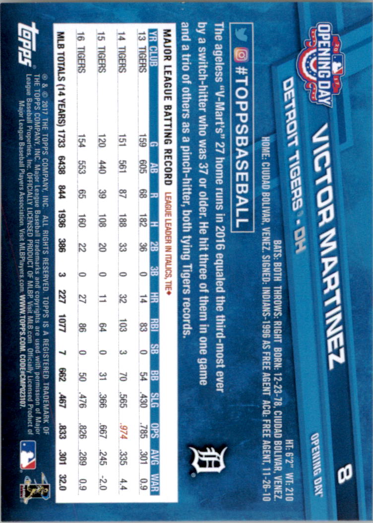 A3120- 2017 Topps Opening Day BB Card #s 1-200 -You Pick- 15+ FREE US SHIP - Picture 17 of 390