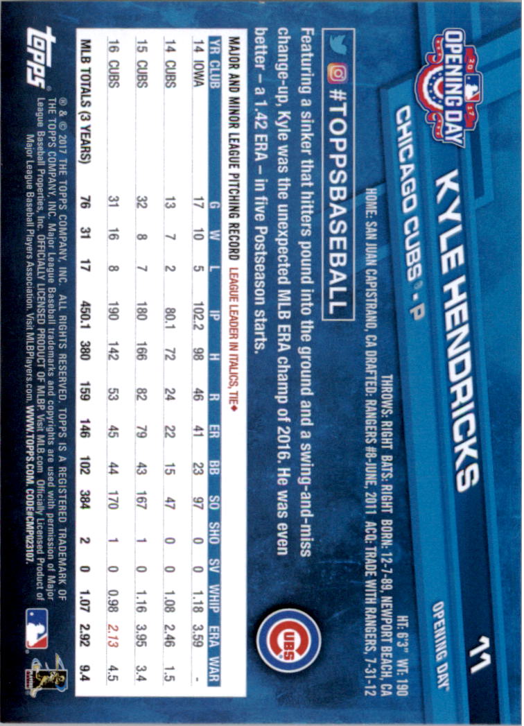 A3120- 2017 Topps Opening Day BB Card #s 1-200 -You Pick- 15+ FREE US SHIP - Picture 23 of 390