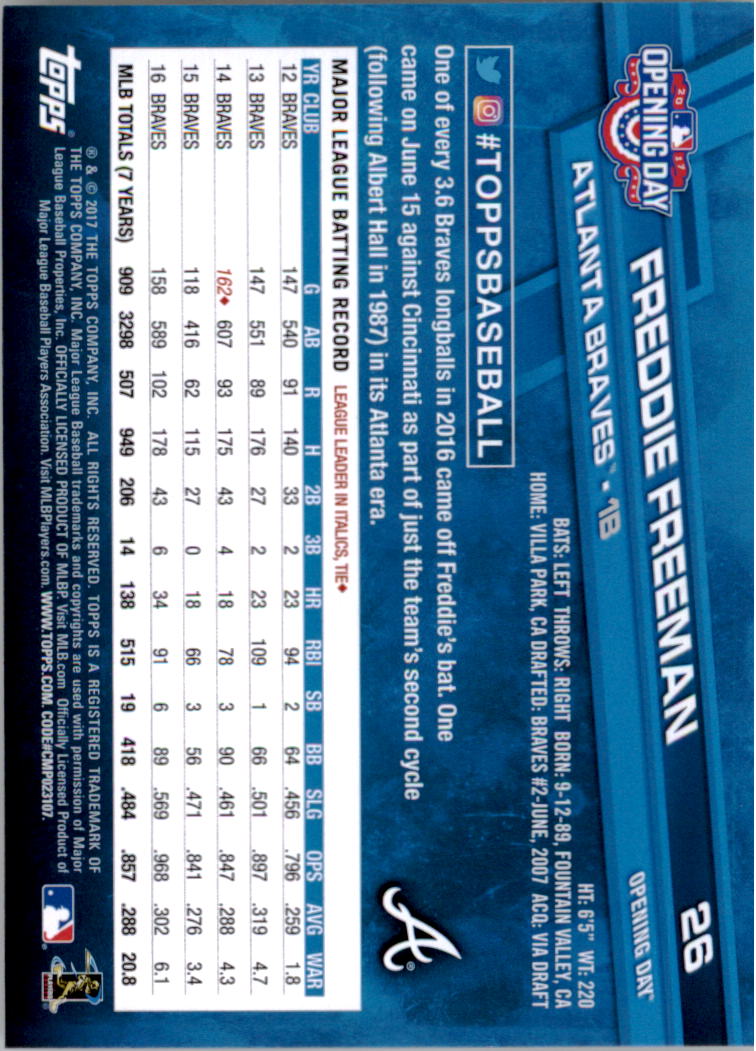 A3120- 2017 Topps Opening Day BB Card #s 1-200 -You Pick- 15+ FREE US SHIP - Picture 51 of 390