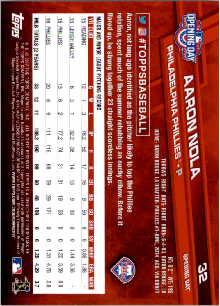 A3120- 2017 Topps Opening Day BB Card #s 1-200 -You Pick- 15+ FREE US SHIP - Picture 62 of 390