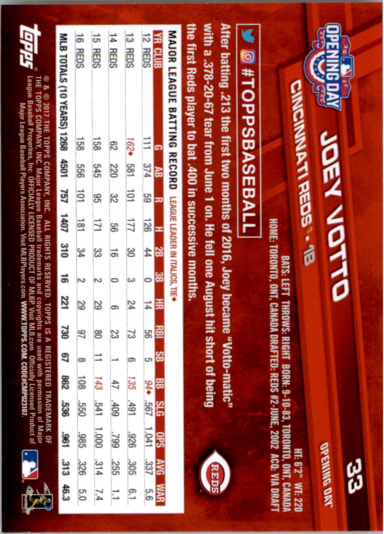 A3120- 2017 Topps Opening Day BB Card #s 1-200 -You Pick- 15+ FREE US SHIP - Picture 64 of 390