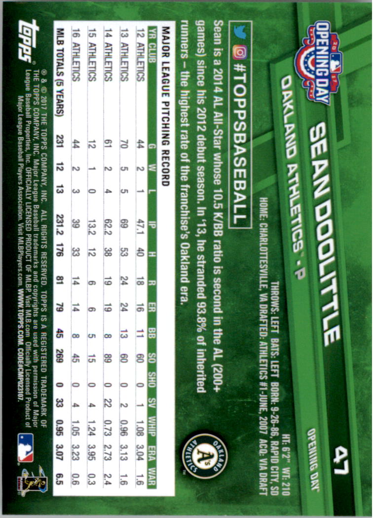 A3120- 2017 Topps Opening Day BB Card #s 1-200 -You Pick- 15+ FREE US SHIP - Picture 92 of 390