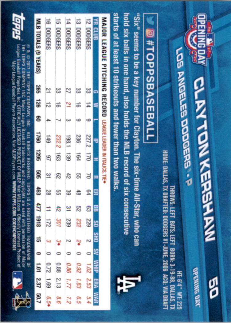 A3120- 2017 Topps Opening Day BB Card #s 1-200 -You Pick- 15+ FREE US SHIP - Picture 98 of 390