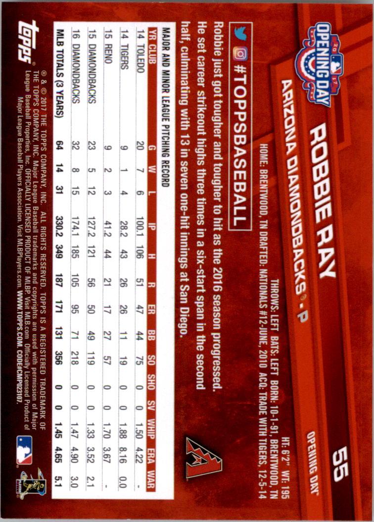A3120- 2017 Topps Opening Day BB Card #s 1-200 -You Pick- 15+ FREE US SHIP - Picture 108 of 390