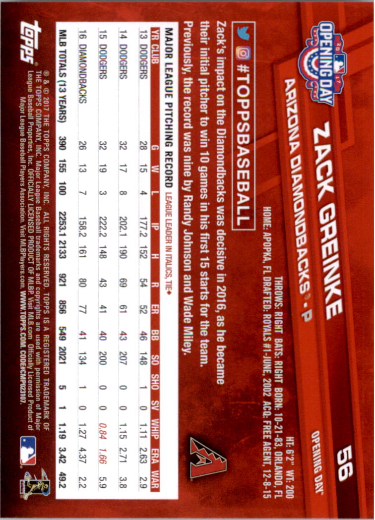 A3120- 2017 Topps Opening Day BB Card #s 1-200 -You Pick- 15+ FREE US SHIP - Picture 110 of 390