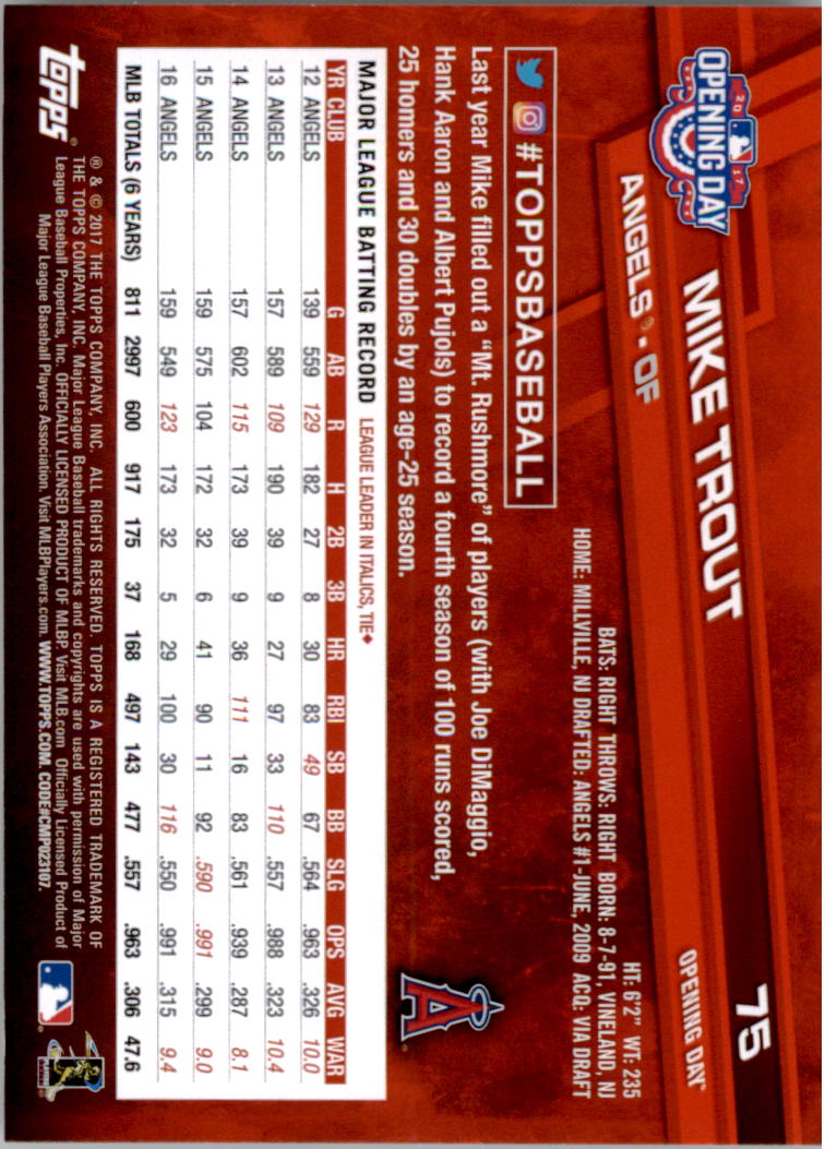 A3120- 2017 Topps Opening Day BB Card #s 1-200 -You Pick- 15+ FREE US SHIP - Picture 148 of 390