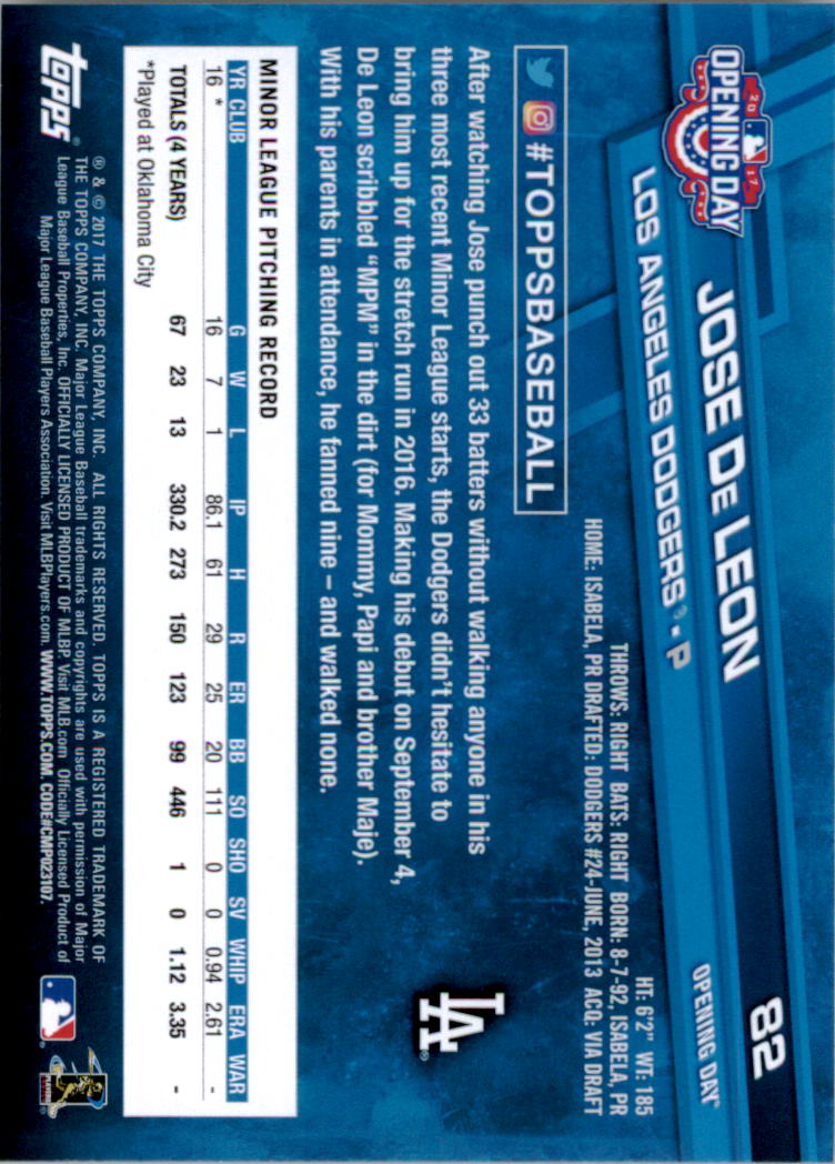 A3120- 2017 Topps Opening Day BB Card #s 1-200 -You Pick- 15+ FREE US SHIP - Picture 162 of 390