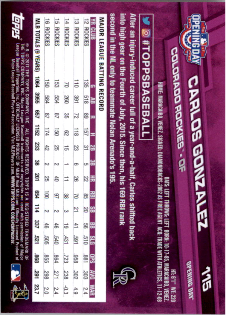 A3120- 2017 Topps Opening Day BB Card #s 1-200 -You Pick- 15+ FREE US SHIP - Picture 227 of 390