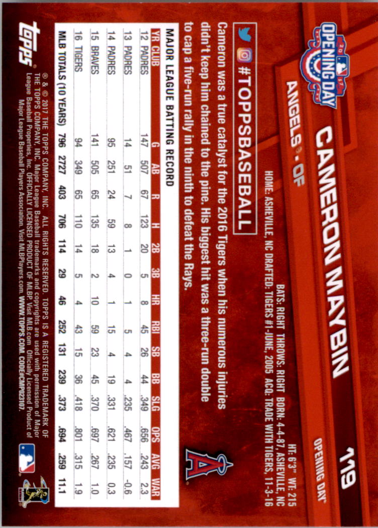 A3120- 2017 Topps Opening Day BB Card #s 1-200 -You Pick- 15+ FREE US SHIP - Picture 235 of 390