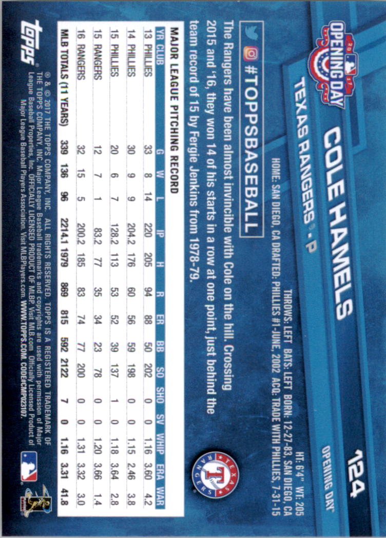 A3120- 2017 Topps Opening Day BB Card #s 1-200 -You Pick- 15+ FREE US SHIP - Picture 245 of 390