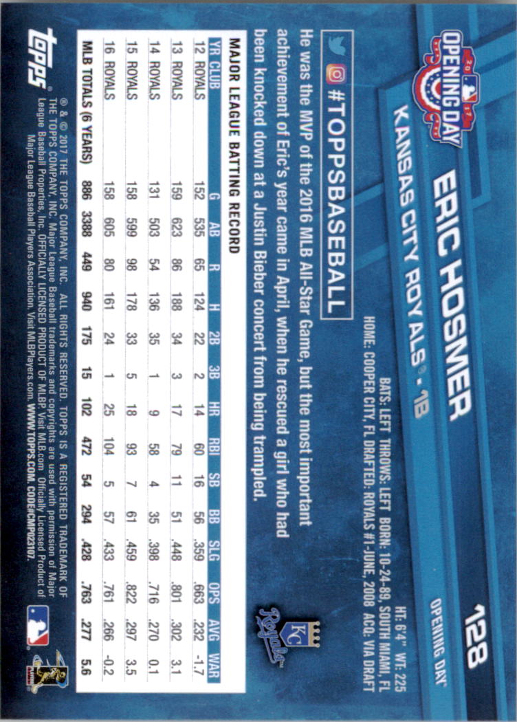 A3120- 2017 Topps Opening Day BB Card #s 1-200 -You Pick- 15+ FREE US SHIP - Picture 253 of 390
