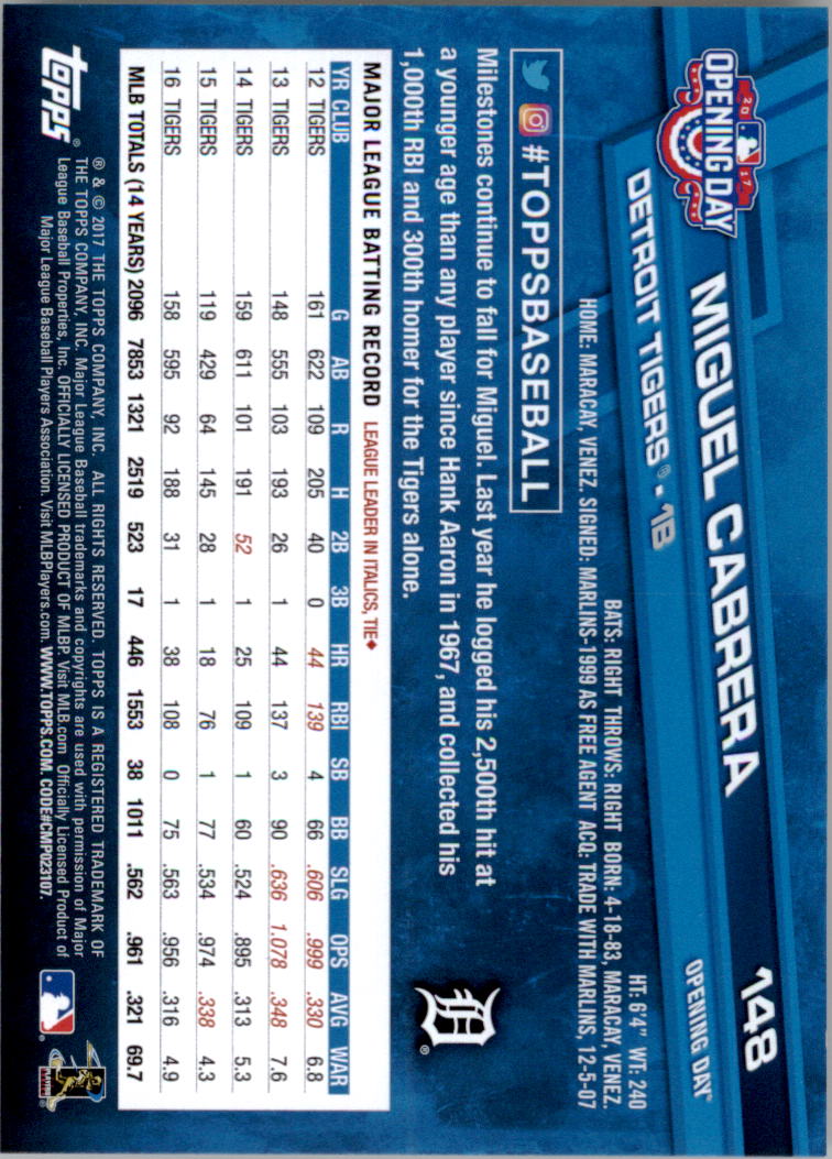 A3120- 2017 Topps Opening Day BB Card #s 1-200 -You Pick- 15+ FREE US SHIP - Picture 291 of 390