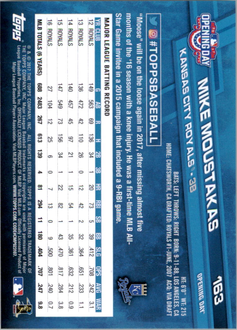 A3120- 2017 Topps Opening Day BB Card #s 1-200 -You Pick- 15+ FREE US SHIP - Picture 321 of 390