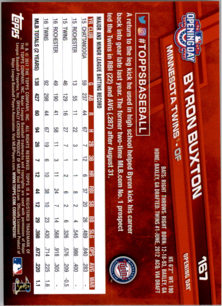 A3120- 2017 Topps Opening Day BB Card #s 1-200 -You Pick- 15+ FREE US SHIP - Picture 329 of 390