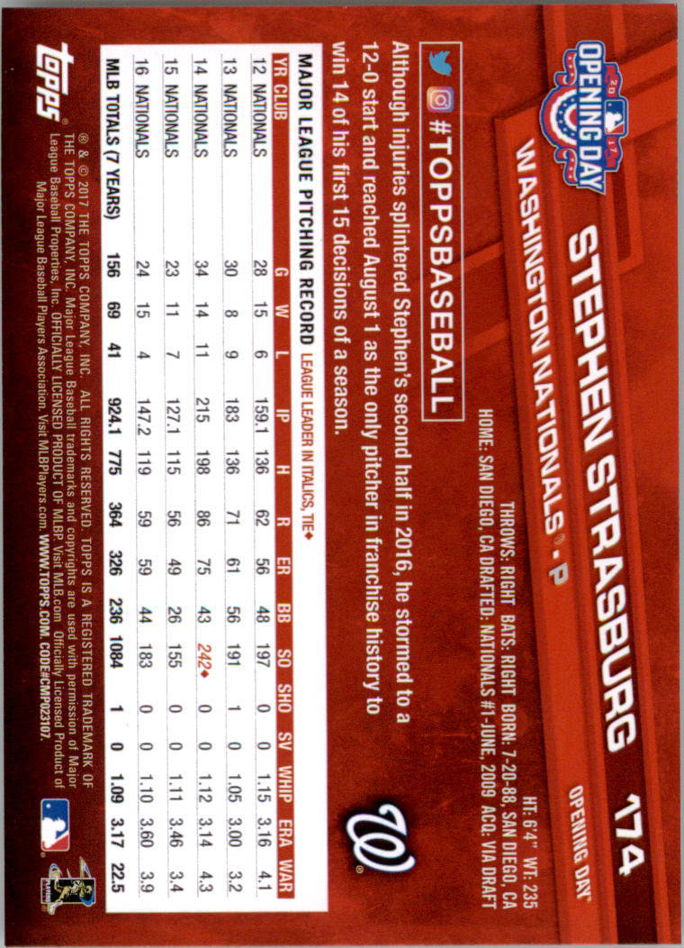 A3120- 2017 Topps Opening Day BB Card #s 1-200 -You Pick- 15+ FREE US SHIP - Picture 343 of 390