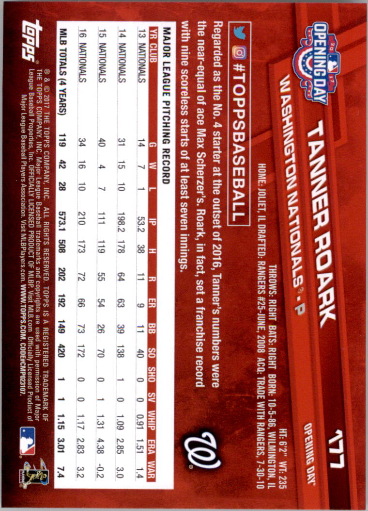 A3120- 2017 Topps Opening Day BB Card #s 1-200 -You Pick- 15+ FREE US SHIP - Picture 347 of 390