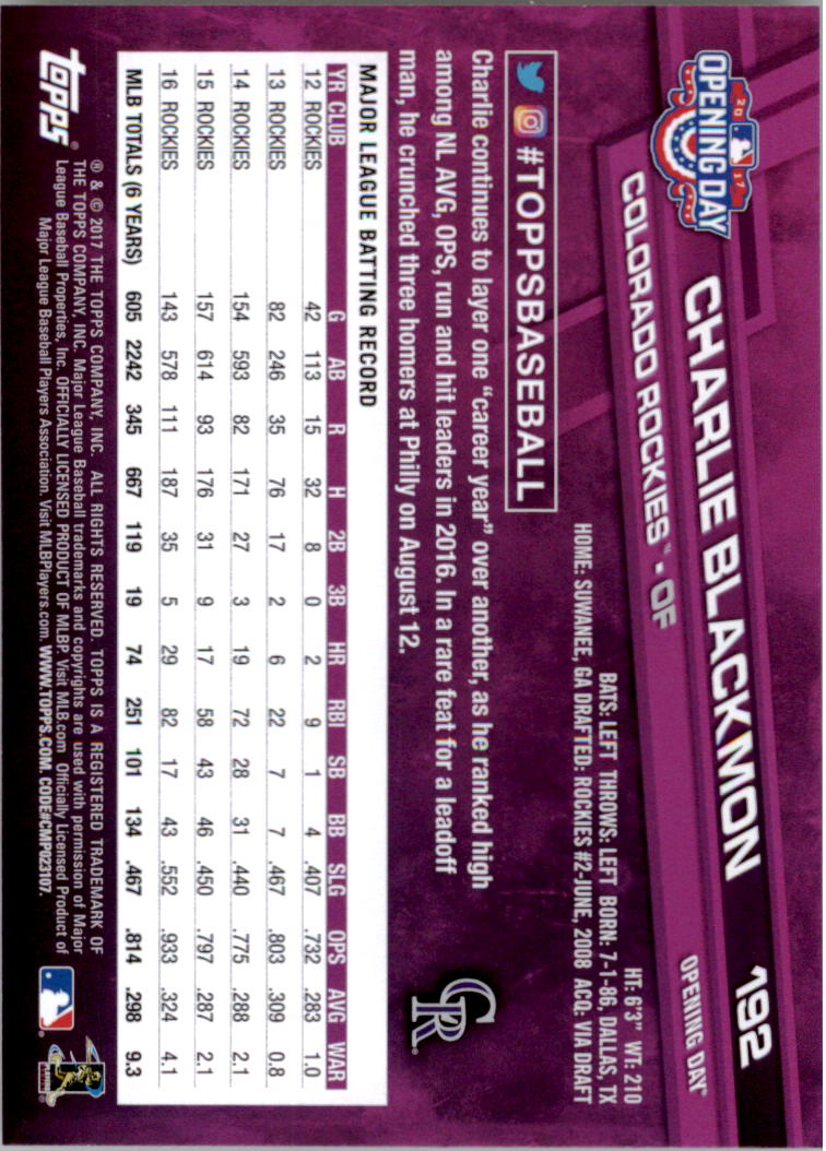 A3120- 2017 Topps Opening Day BB Card #s 1-200 -You Pick- 15+ FREE US SHIP - Picture 376 of 390