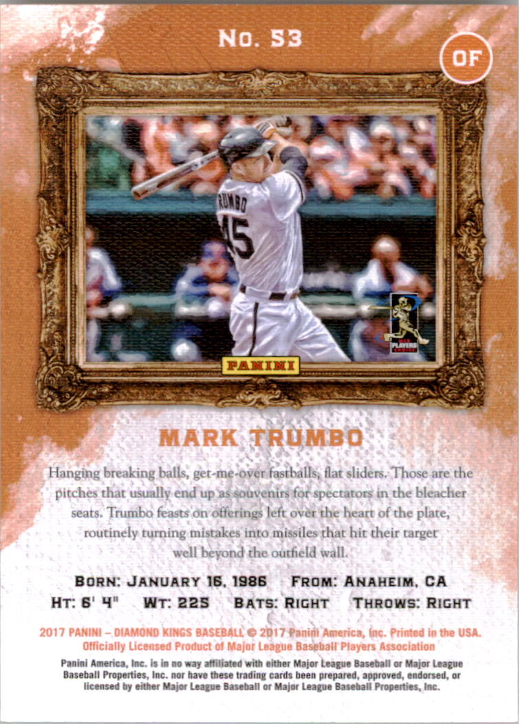 2017 Diamond Kings #53 Mark Trumbo back image