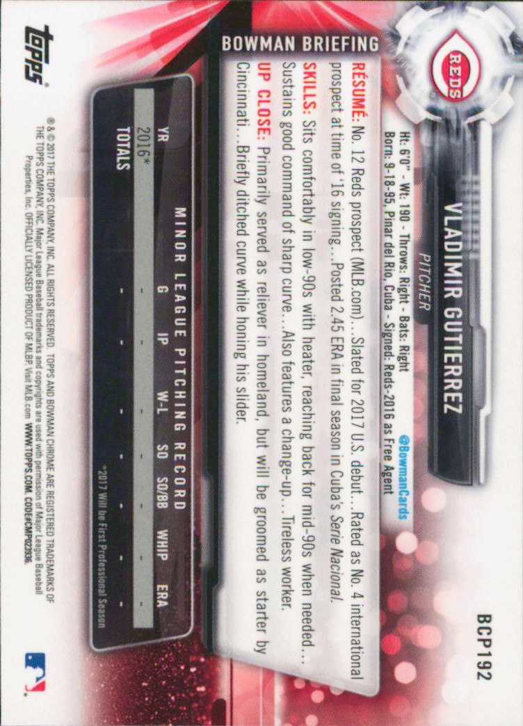 A7471- 2017 Bowman Chrome Prospects BB # S 1-250 -du Pick- 15 + Gratis US Schiff - Bild 250 von 271