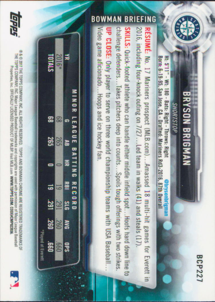 A7471- 2017 Bowman Chrome Prospects BB # S 1-250 -du Pick- 15 + Gratis US Schiff - Bild 266 von 271