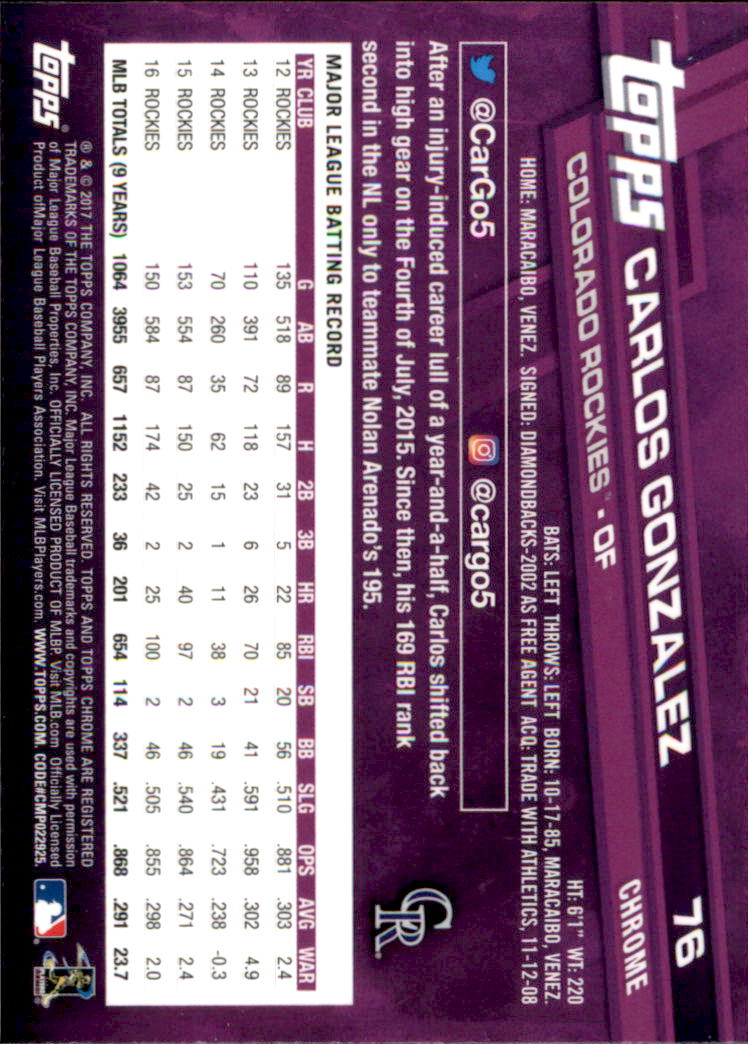 B4700- 2017 Topps Chrome BB Card #s 1-200 +Rookies -You Pick- 15+ FREE US SHIP - Picture 105 of 274