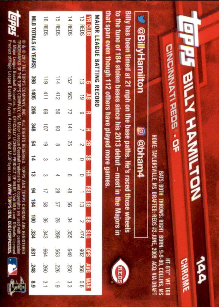 B4700- 2017 Topps Chrome BB Card #s 1-200 +Rookies -You Pick- 15+ FREE US SHIP - Picture 196 of 274