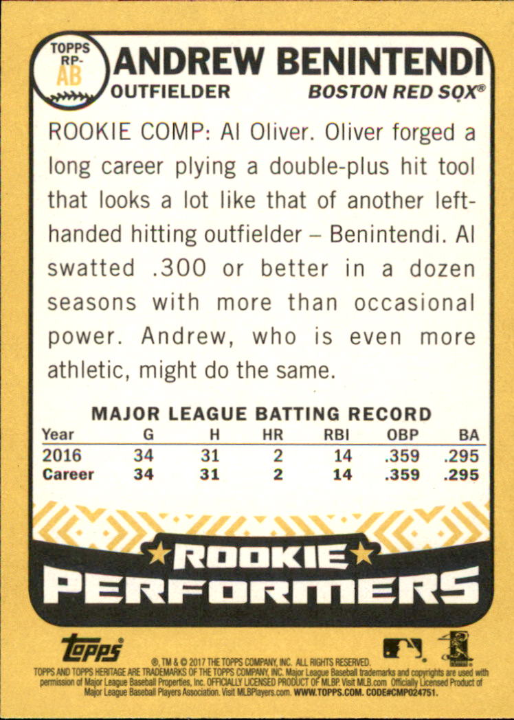 2017 Topps Heritage Baseball "Insert and Parallel" Cards - Picture 29 of 43