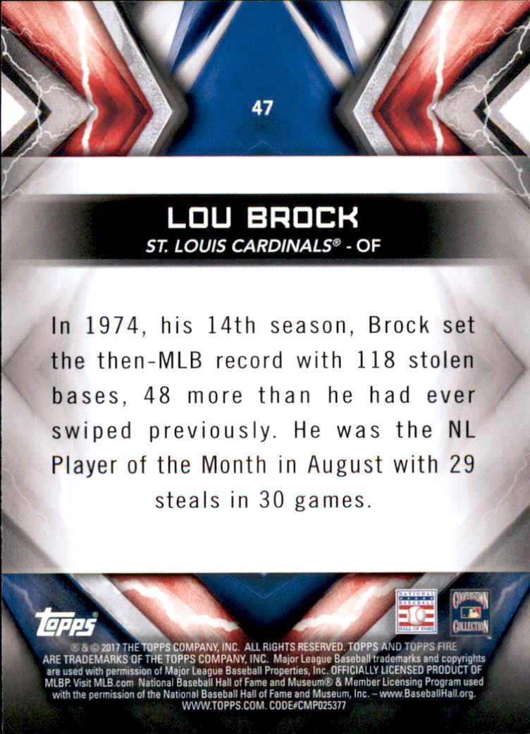 Lou Brock cards (1992-2024) Cardinals Cubs - You Choose