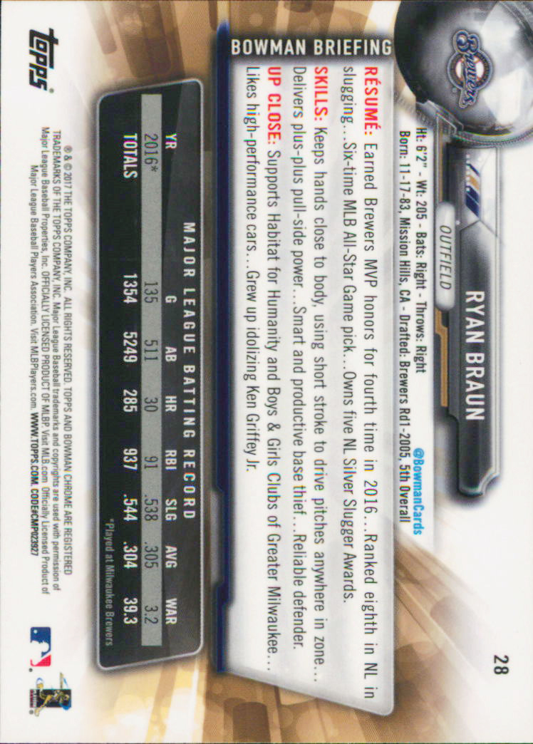 B2998- 2017 Bowman Chrome BB Karten 1-100 + Einsätze -du Pick- 15 + Gratis US - Bild 39 von 114
