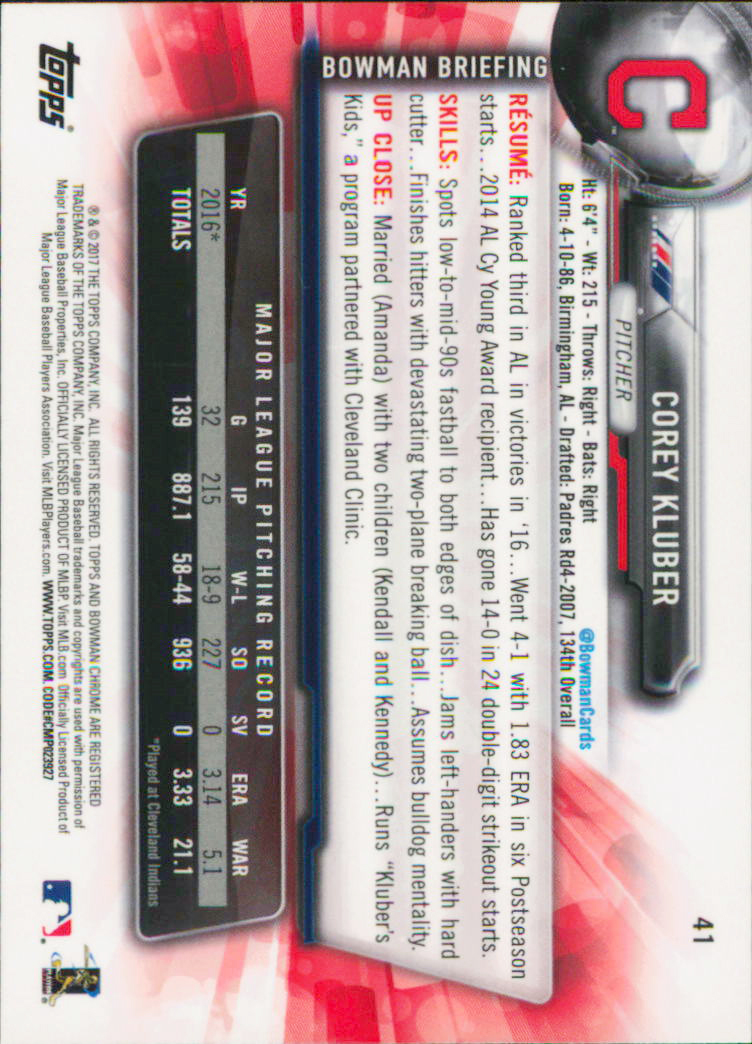B2998- 2017 Bowman Chrome BB Karten 1-100 + Einsätze -du Pick- 15 + Gratis US - Bild 54 von 114
