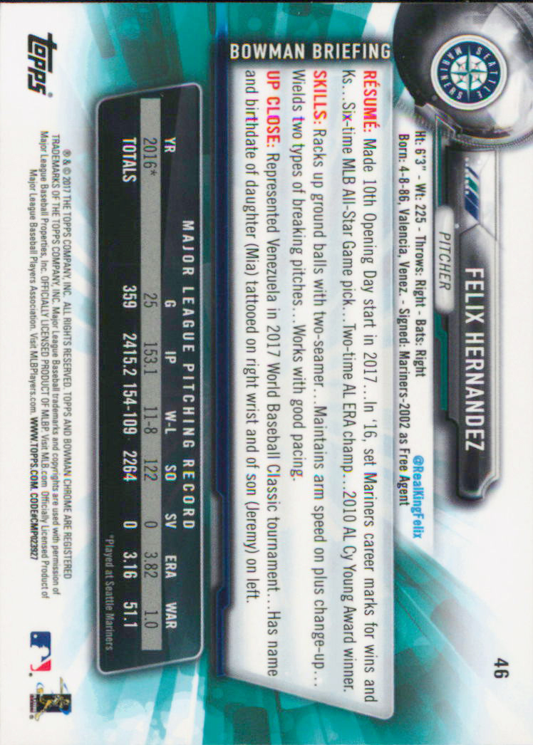 B2998- 2017 Bowman Chrome BB Karten 1-100 + Einsätze -du Pick- 15 + Gratis US - Bild 56 von 114