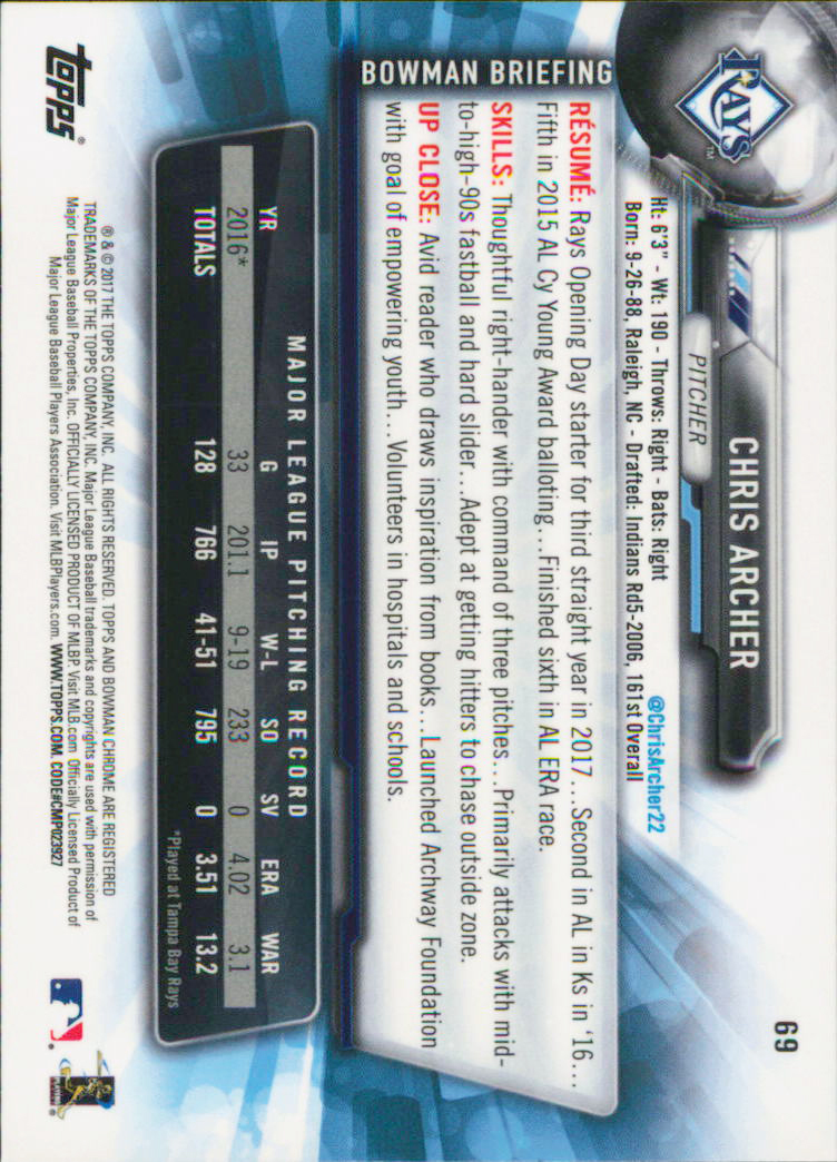 B2998- 2017 Bowman Chrome BB Karten 1-100 + Einsätze -du Pick- 15 + Gratis US - Bild 77 von 114