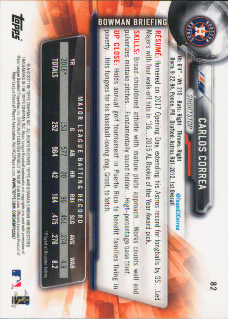 B2998- 2017 Bowman Chrome BB Karten 1-100 + Einsätze -du Pick- 15 + Gratis US - Bild 89 von 114