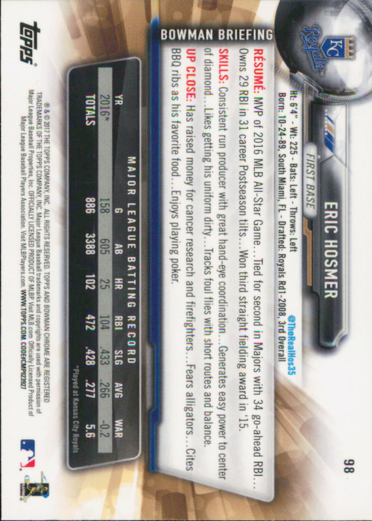 B2998- 2017 Bowman Chrome BB Karten 1-100 + Einsätze -du Pick- 15 + Gratis US - Bild 99 von 114