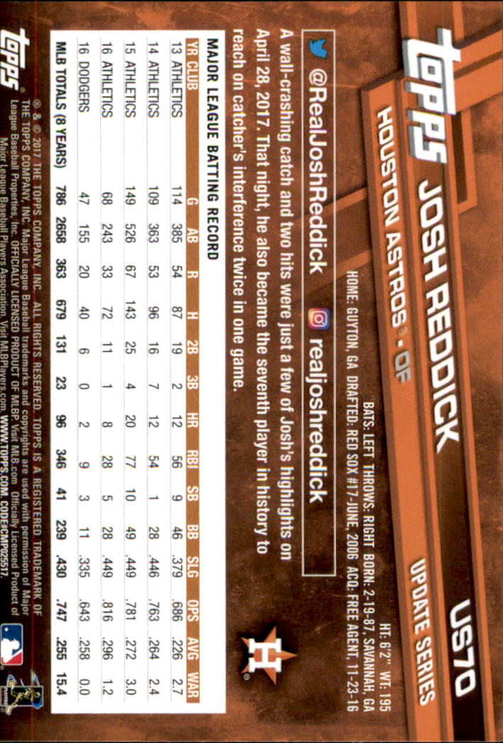 2017 Topps Update Baseball Part 1 - Picture 141 of 440