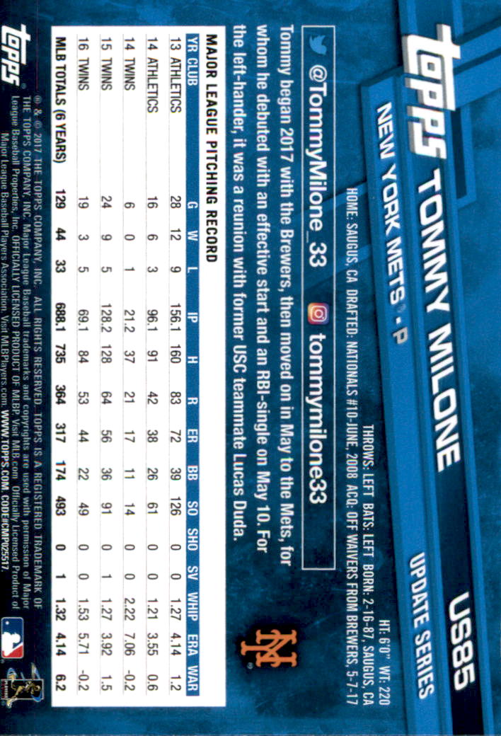 2017 Topps Update Baseball Part 1 - Picture 173 of 440
